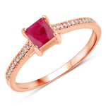 Square Cut Diamond Halo Ring
