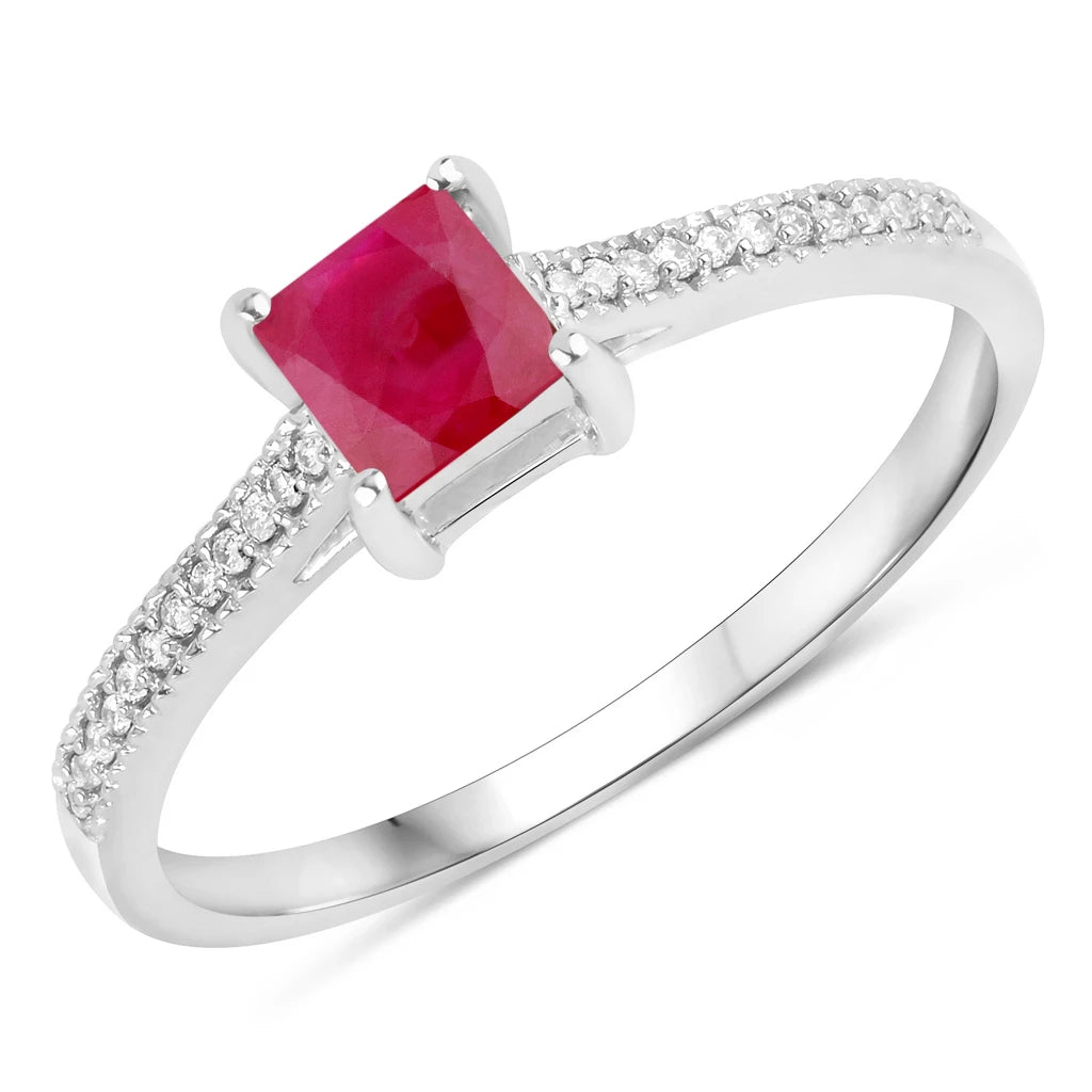 Square Cut Diamond Halo Ring