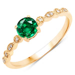 Victorian Round Diamond Halo Ring