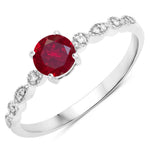 Victorian Round Diamond Halo Ring