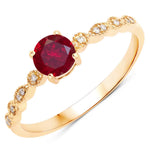 Victorian Round Diamond Halo Ring