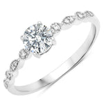 Victorian Round Diamond Halo Ring