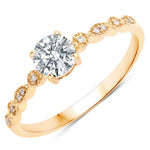 Victorian Round Diamond Halo Ring