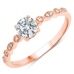 Victorian Round Diamond Halo Ring