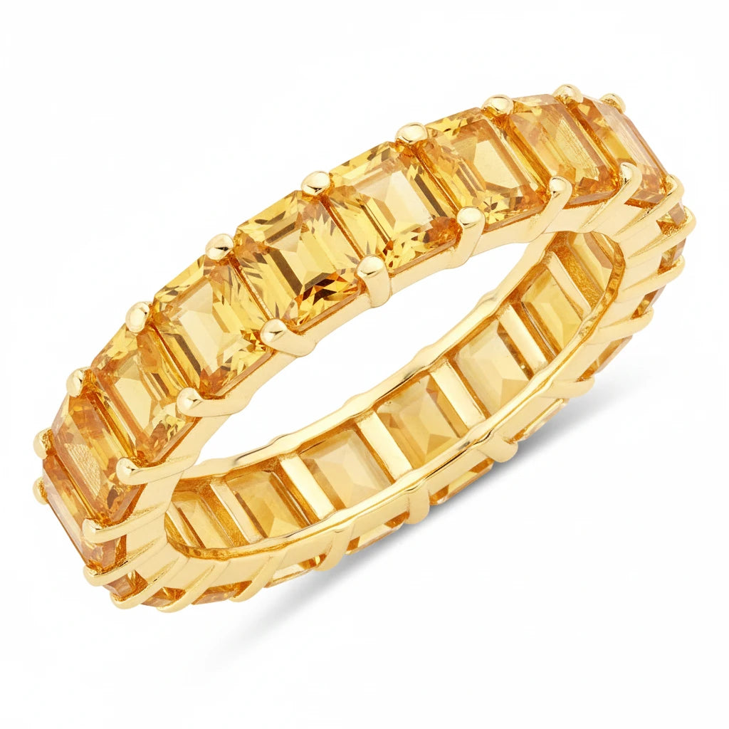 Emerald Cut Eternity Band Ring