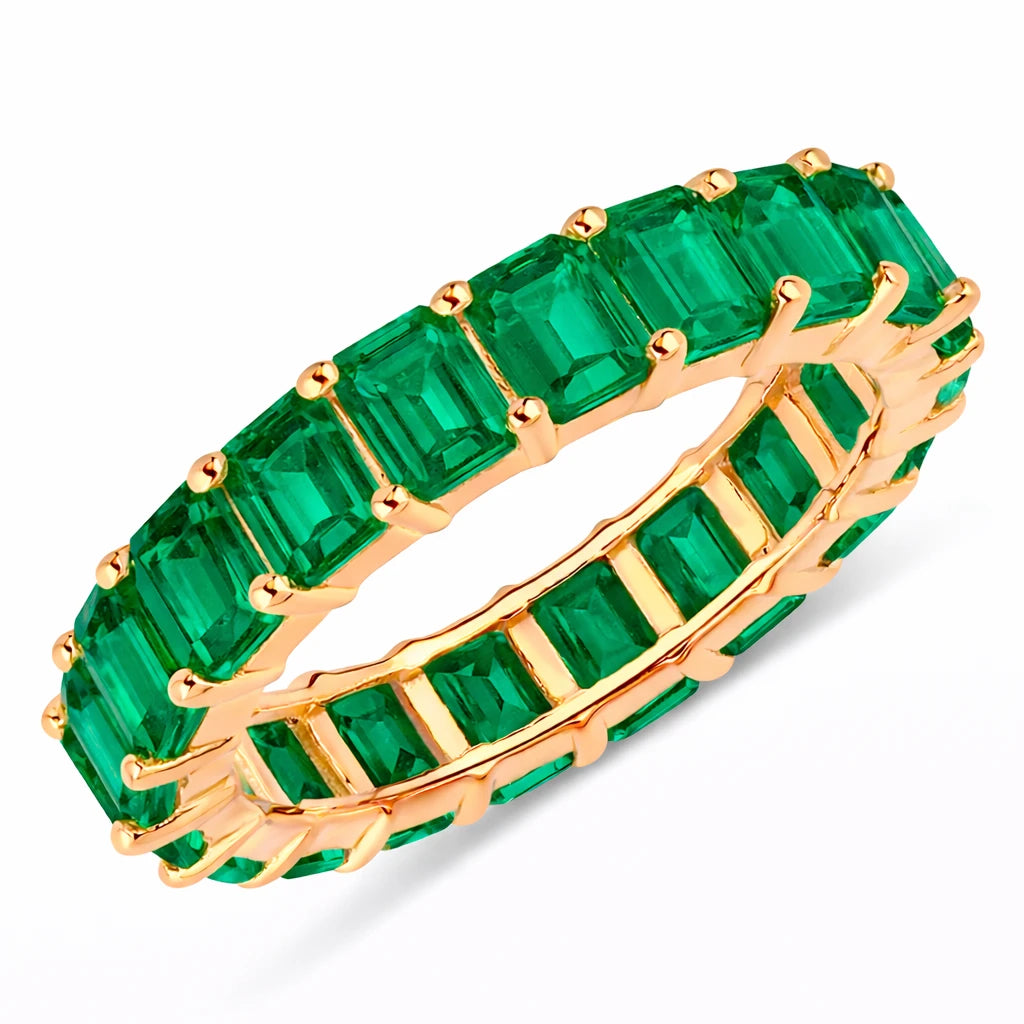 Emerald Cut Eternity Band Ring