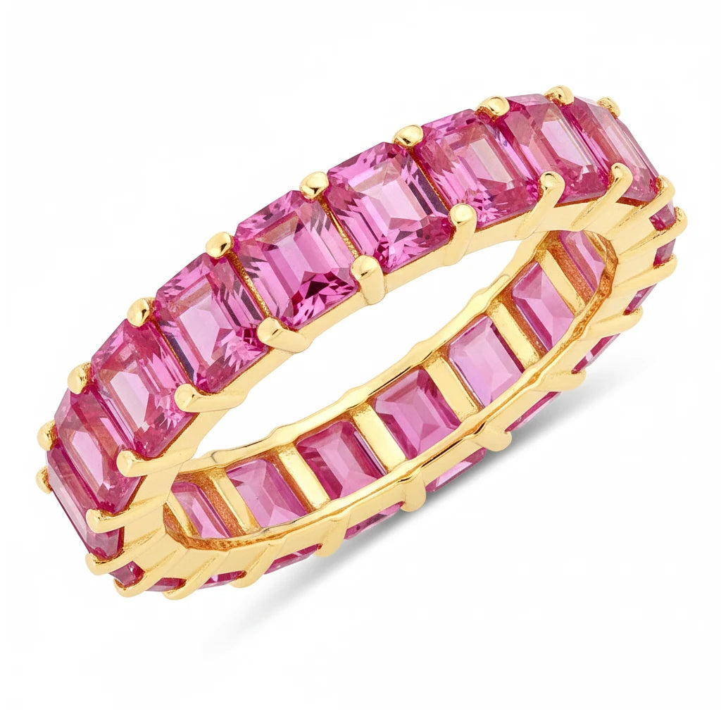 Emerald Cut Eternity Band Ring