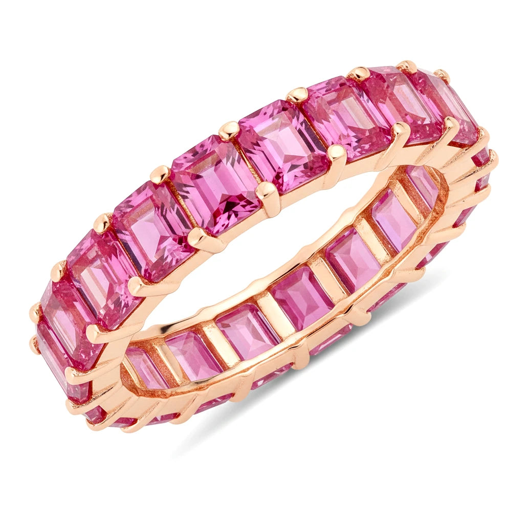 Emerald Cut Eternity Band Ring