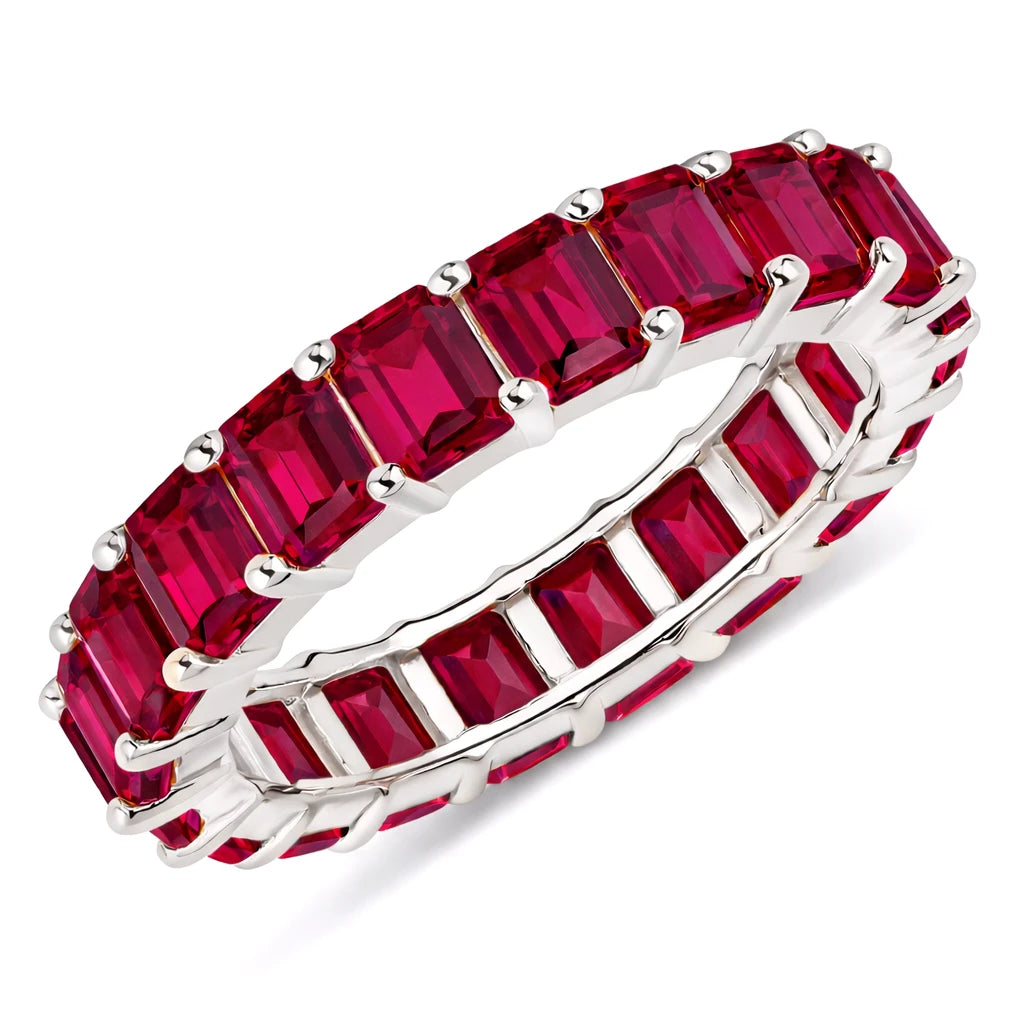 Emerald Cut Eternity Band Ring