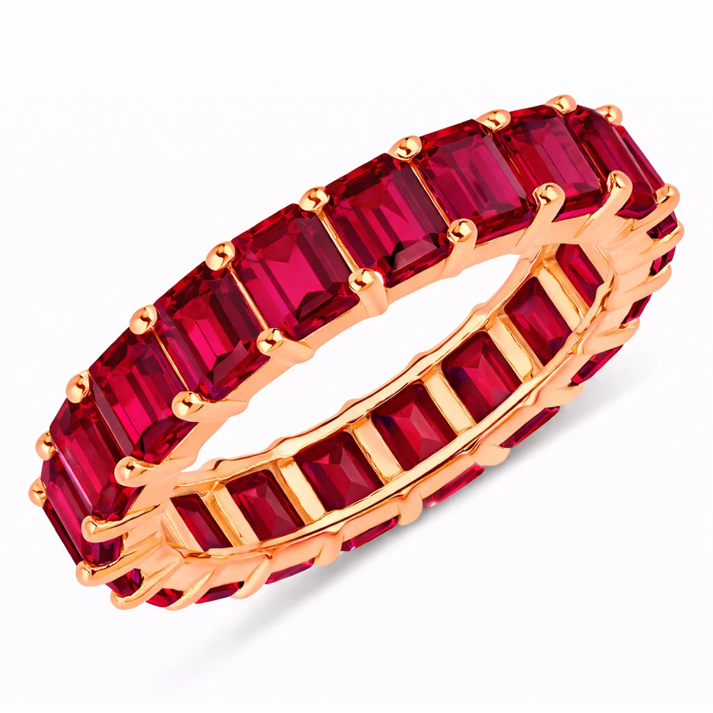 Emerald Cut Eternity Band Ring