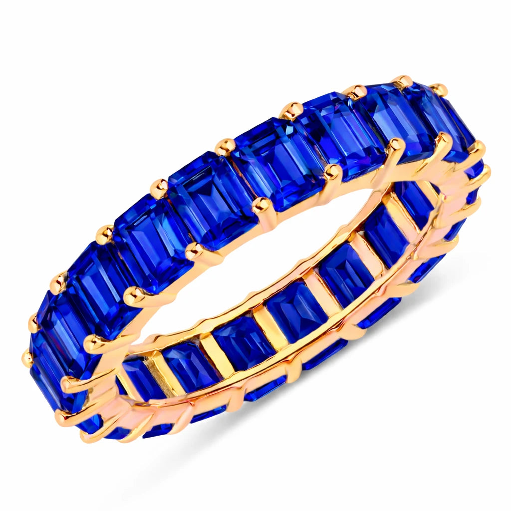 Emerald Cut Eternity Band Ring