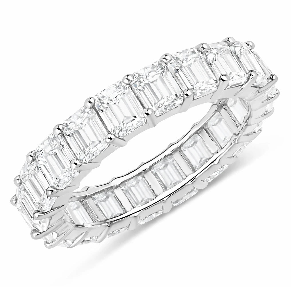 Emerald Cut Eternity Band Ring