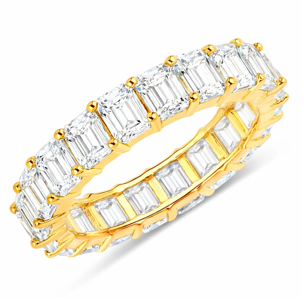 Emerald Cut Eternity Band Ring