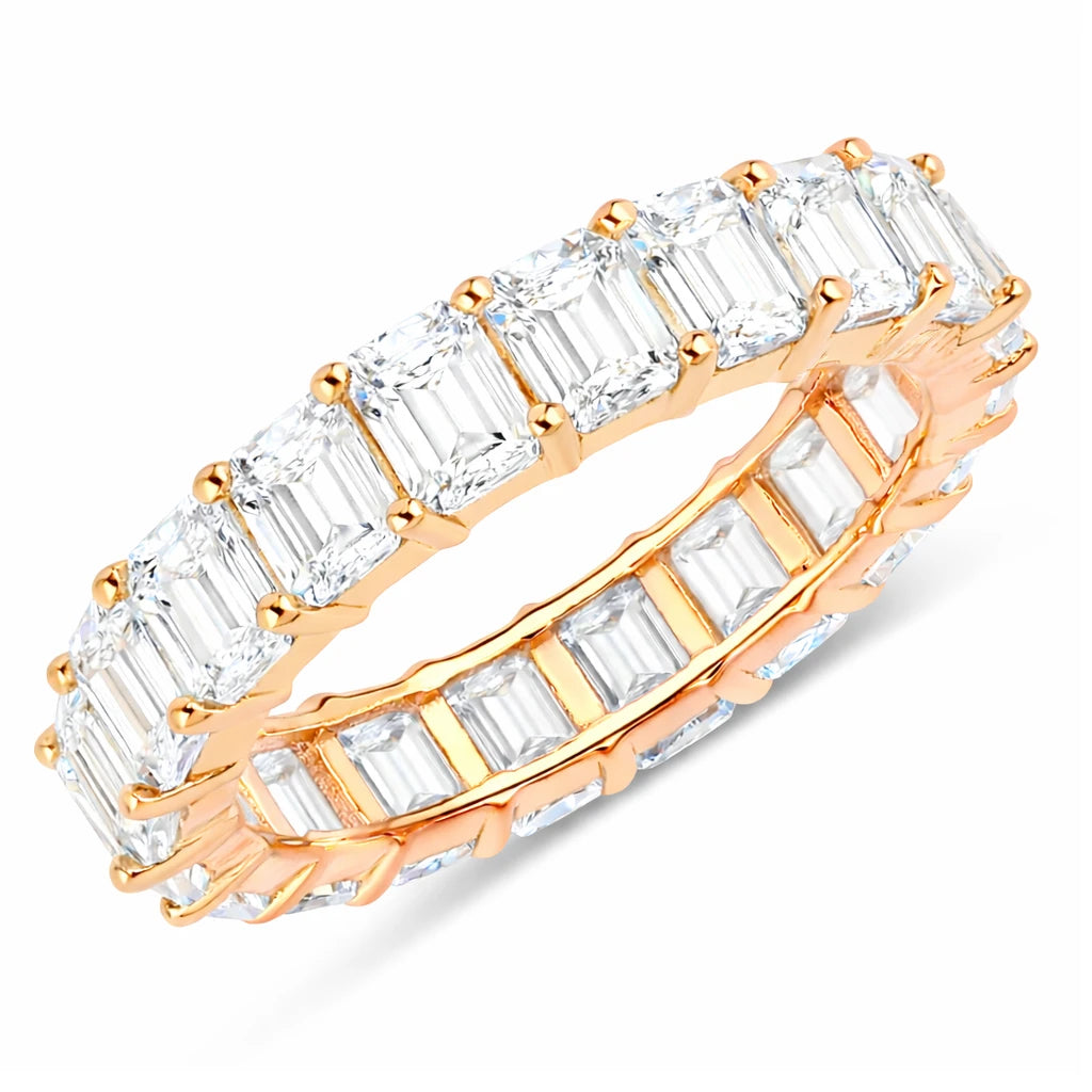Emerald Cut Eternity Band Ring