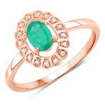 Cocktail Oval-Cut and Diamond Starburst Ring
