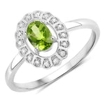 Cocktail Oval-Cut and Diamond Starburst Ring