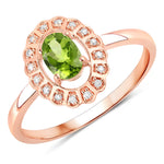Cocktail Oval-Cut and Diamond Starburst Ring