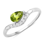 Wave Pear-Cut and Diamond Ring