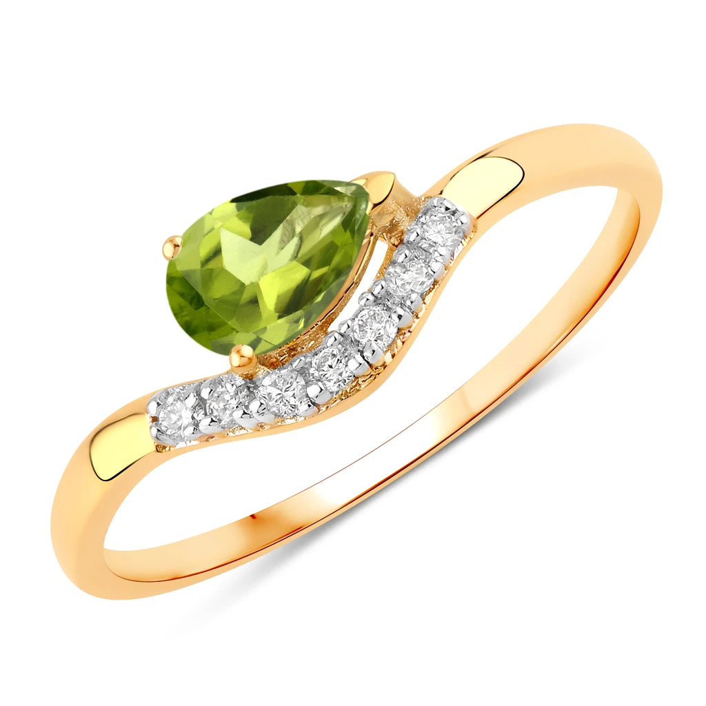 Wave Pear-Cut and Diamond Ring
