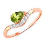 Wave Pear-Cut and Diamond Ring