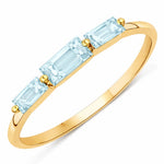 Baguette Cut Trinity Solitaire Ring
