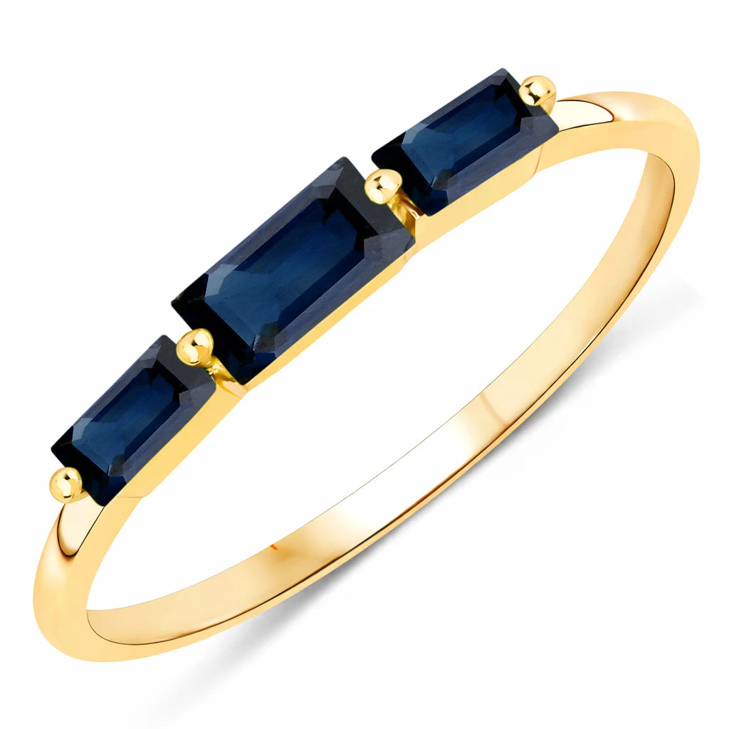 Baguette Cut Trinity Solitaire Ring