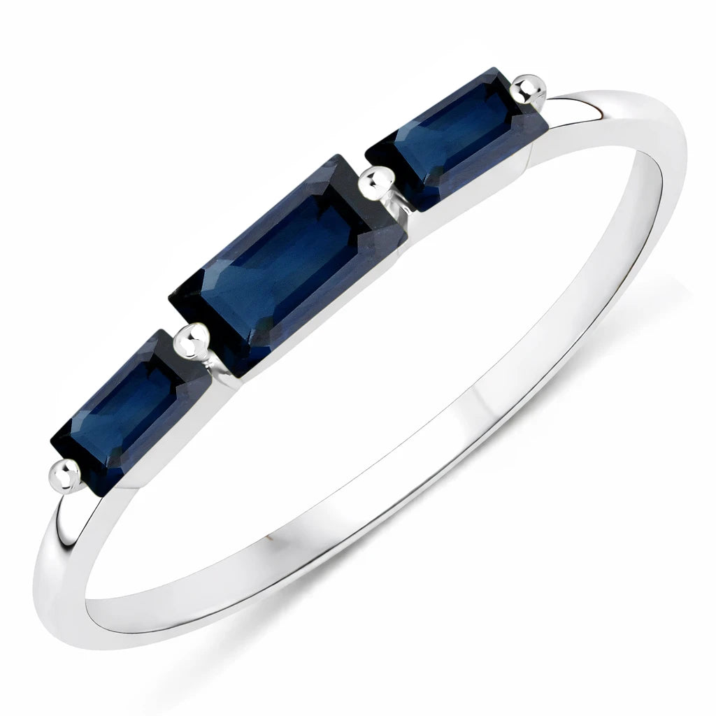 Baguette Cut Trinity Solitaire Ring