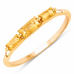 Baguette Cut Trinity Solitaire Ring
