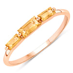 Baguette Cut Trinity Solitaire Ring