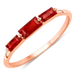 Baguette Cut Trinity Solitaire Ring
