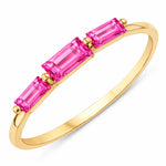 Baguette Cut Trinity Solitaire Ring