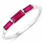 Baguette Cut Trinity Solitaire Ring