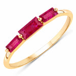 Baguette Cut Trinity Solitaire Ring