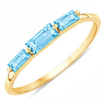 Baguette Cut Trinity Solitaire Ring