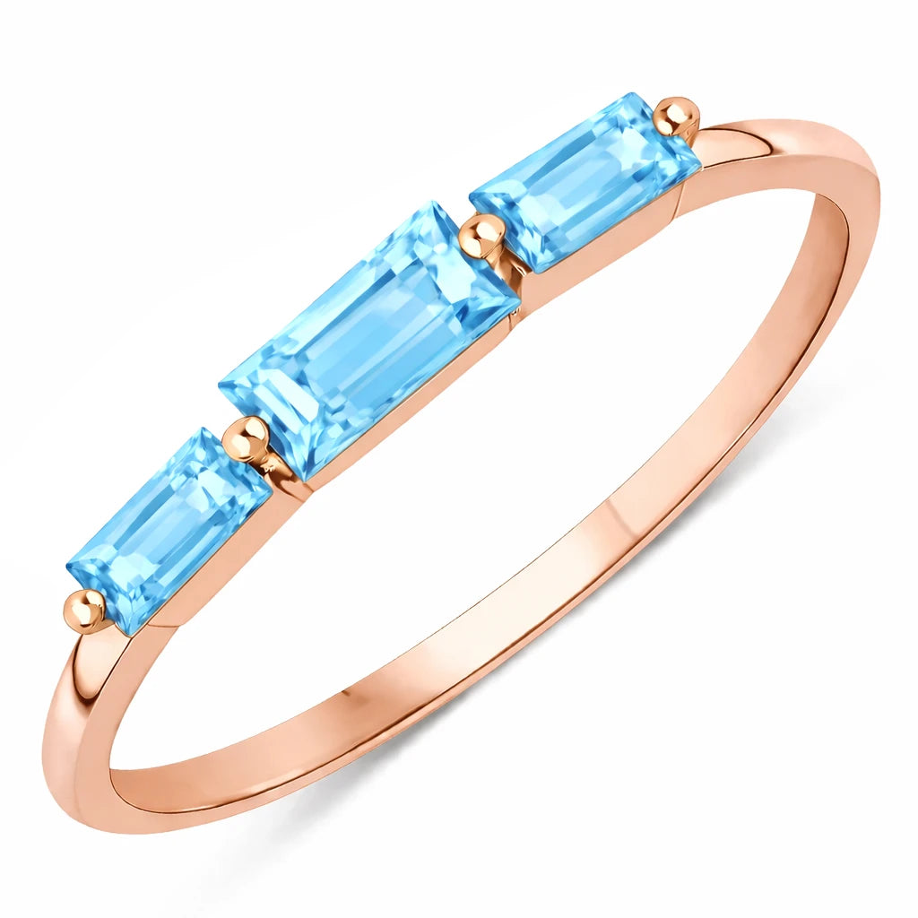 Baguette Cut Trinity Solitaire Ring