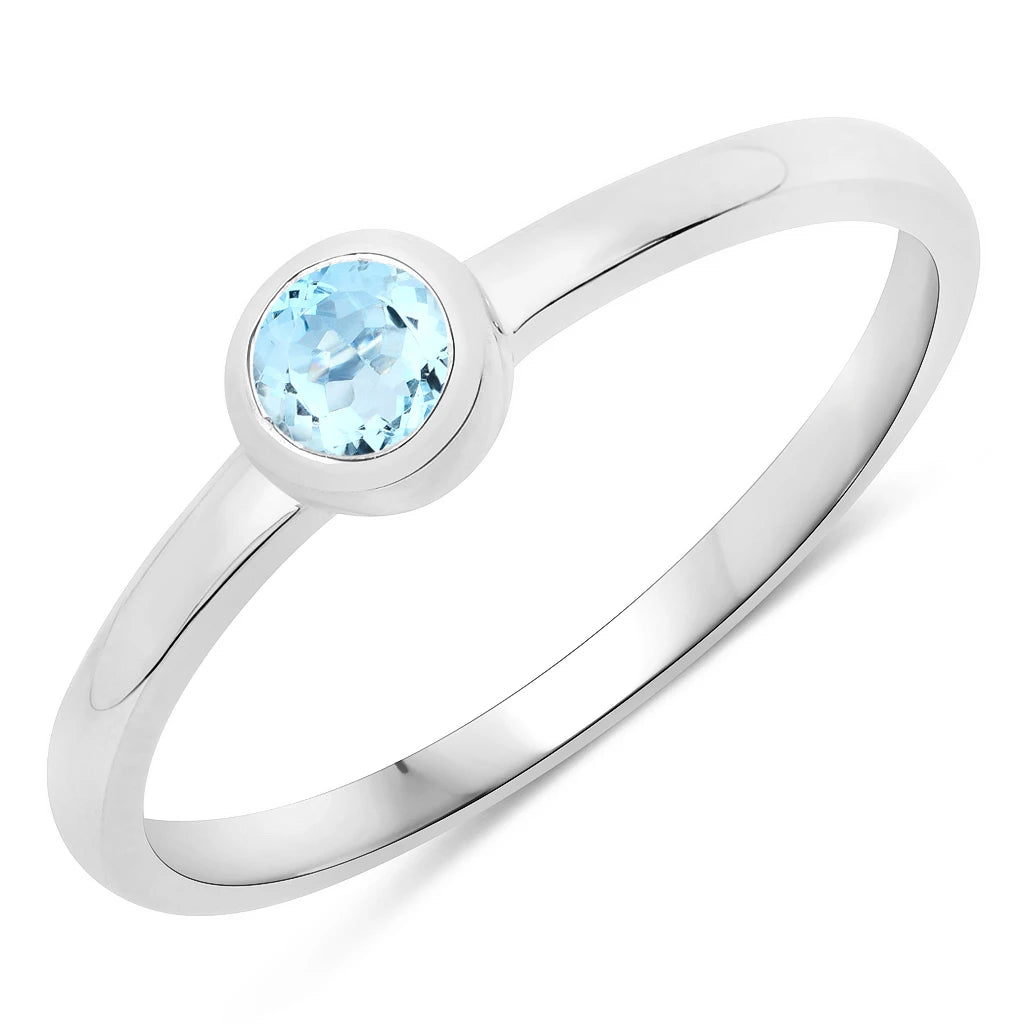 Bezel Set Round Solitaire Ring
