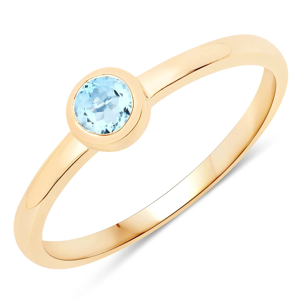Bezel Set Round Solitaire Ring