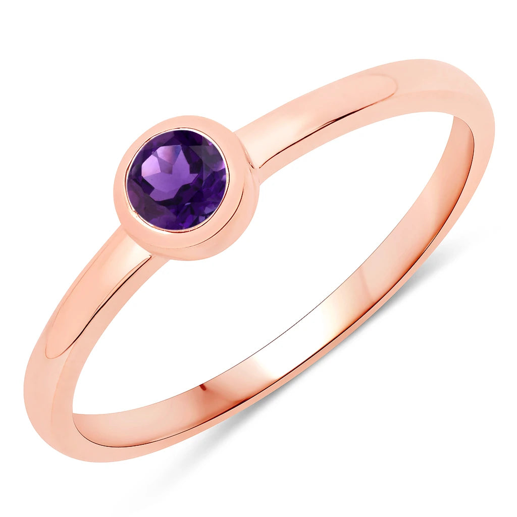 Bezel Set Round Solitaire Ring