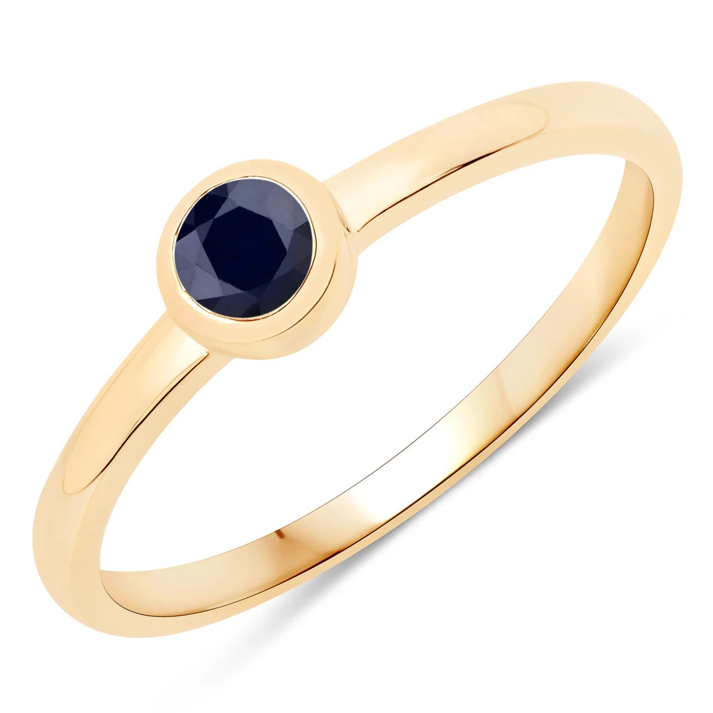 Bezel Set Round Solitaire Ring