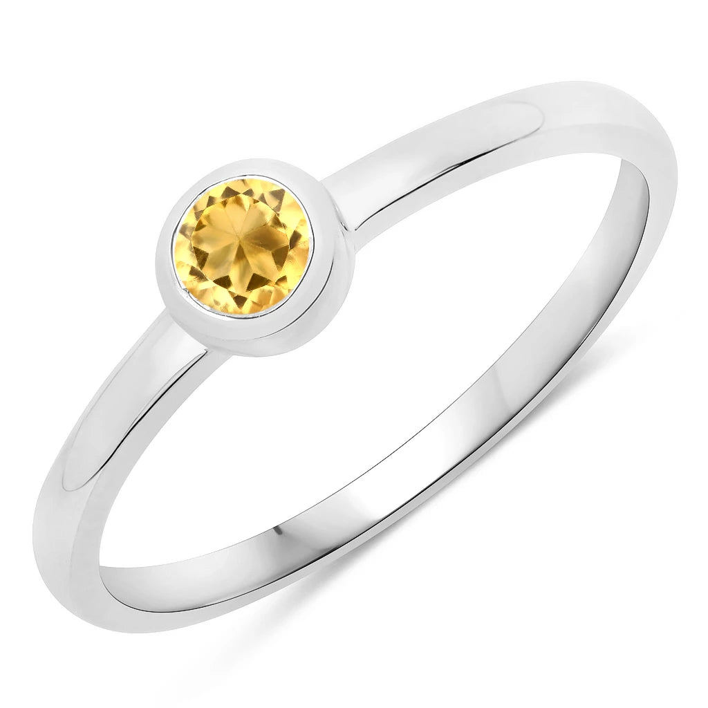 Bezel Set Round Solitaire Ring