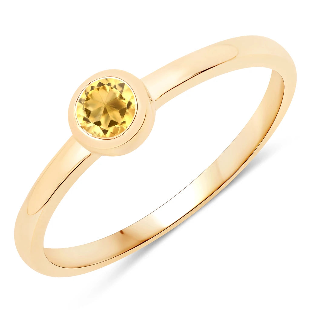 Bezel Set Round Solitaire Ring