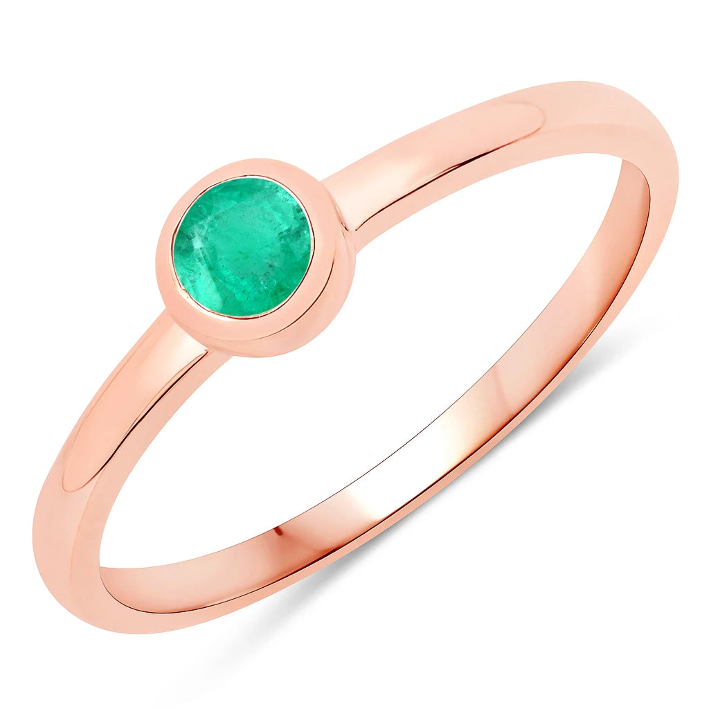 Bezel Set Round Solitaire Ring