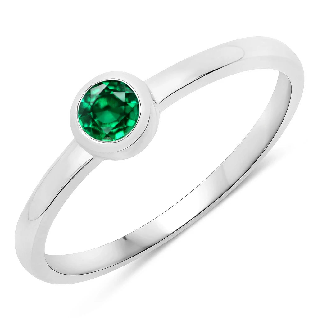 Bezel Set Round Solitaire Ring