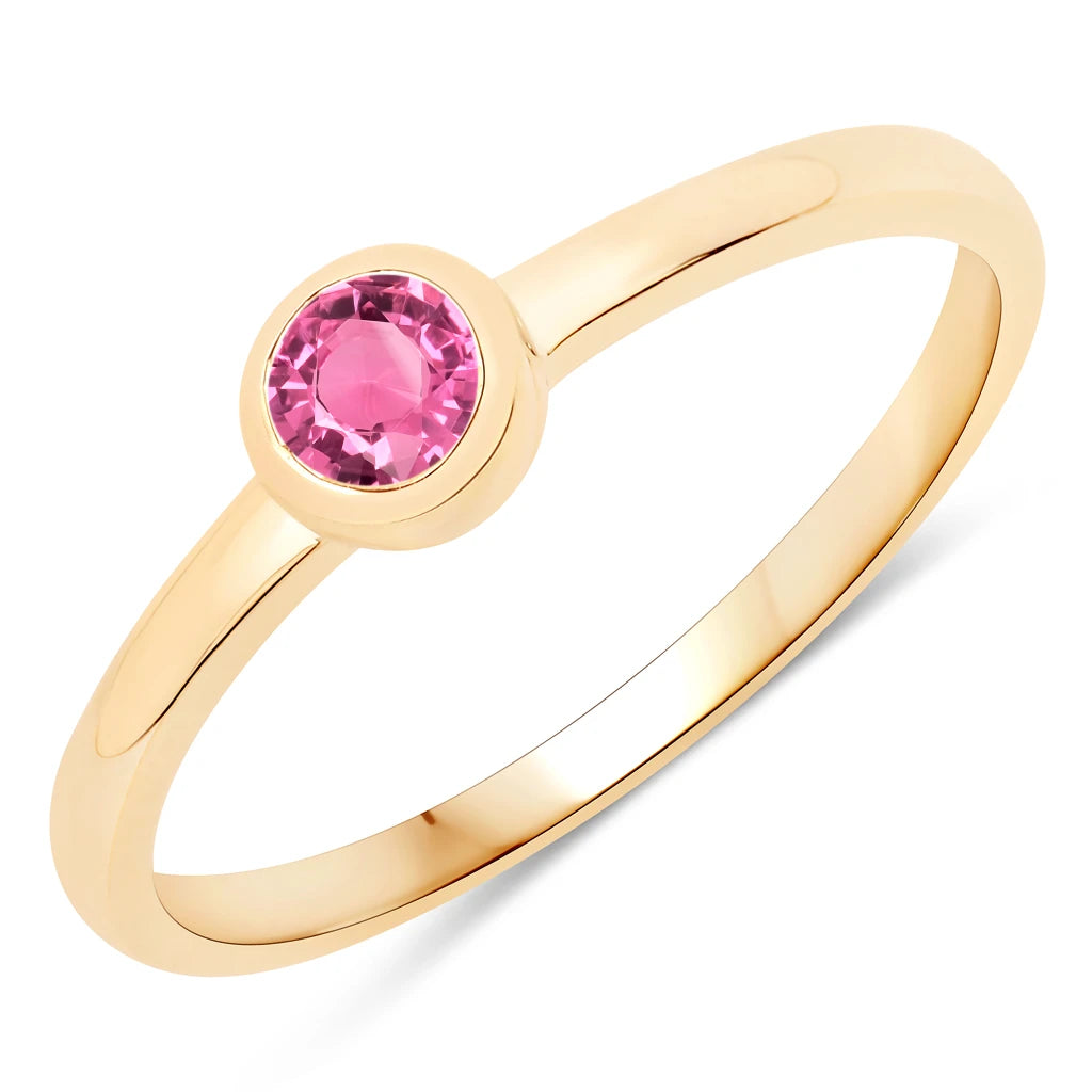 Bezel Set Round Solitaire Ring