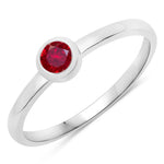 Bezel Set Round Solitaire Ring
