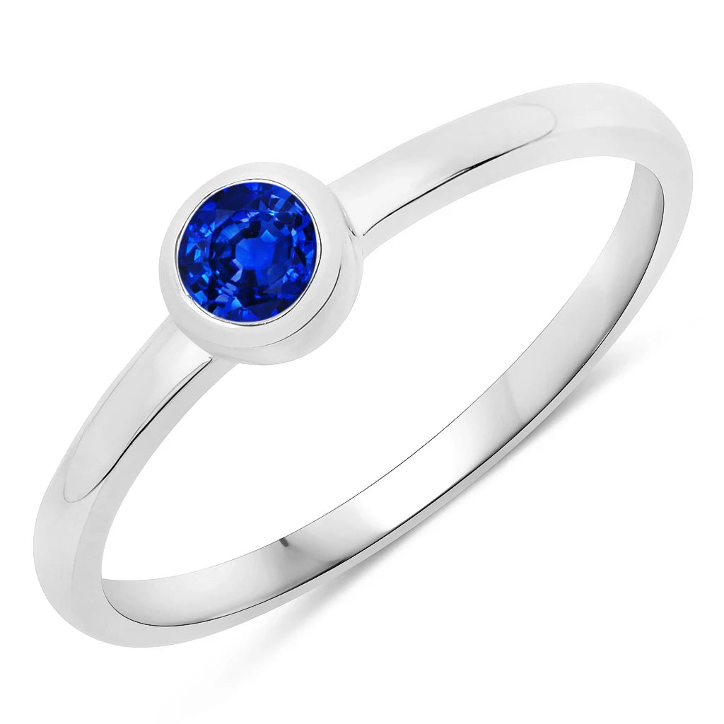 Bezel Set Round Solitaire Ring