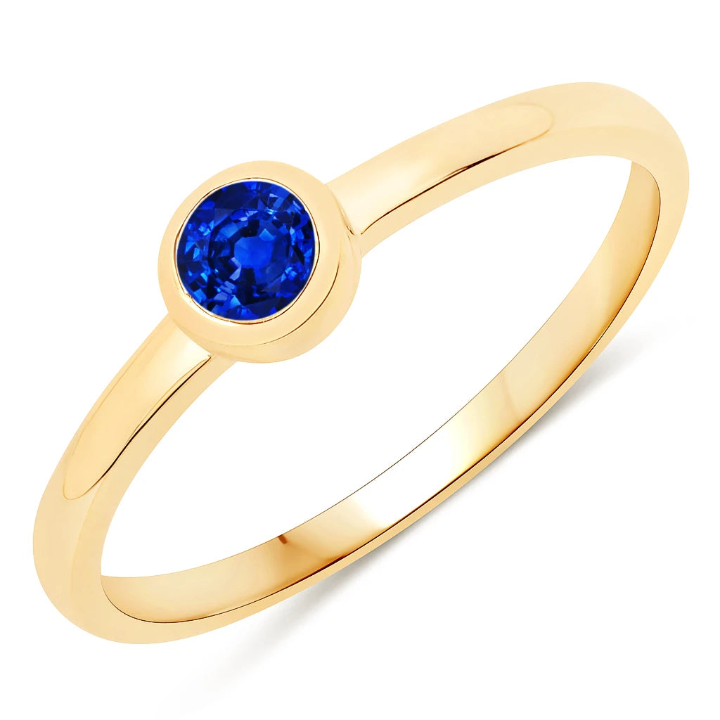 Bezel Set Round Solitaire Ring