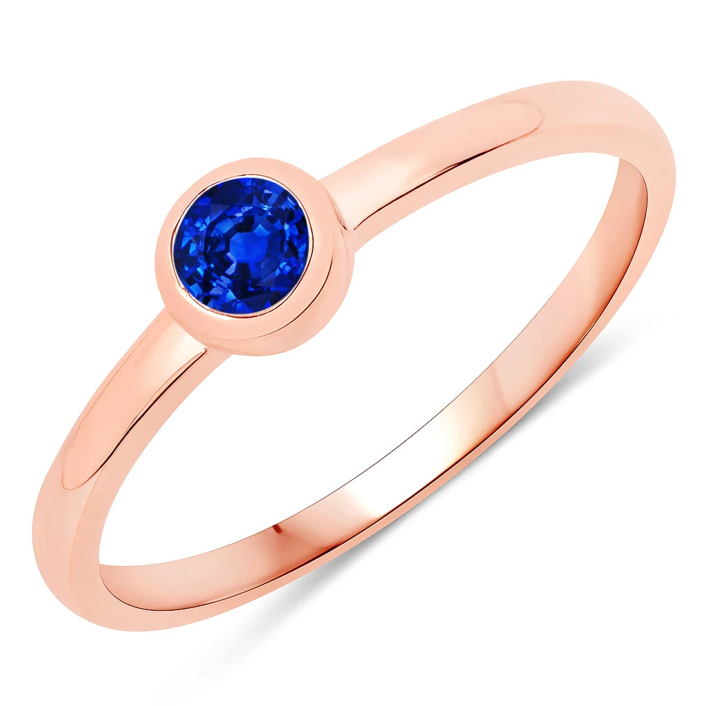 Bezel Set Round Solitaire Ring