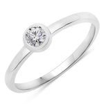 Bezel Set Round Solitaire Ring