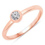 Bezel Set Round Solitaire Ring
